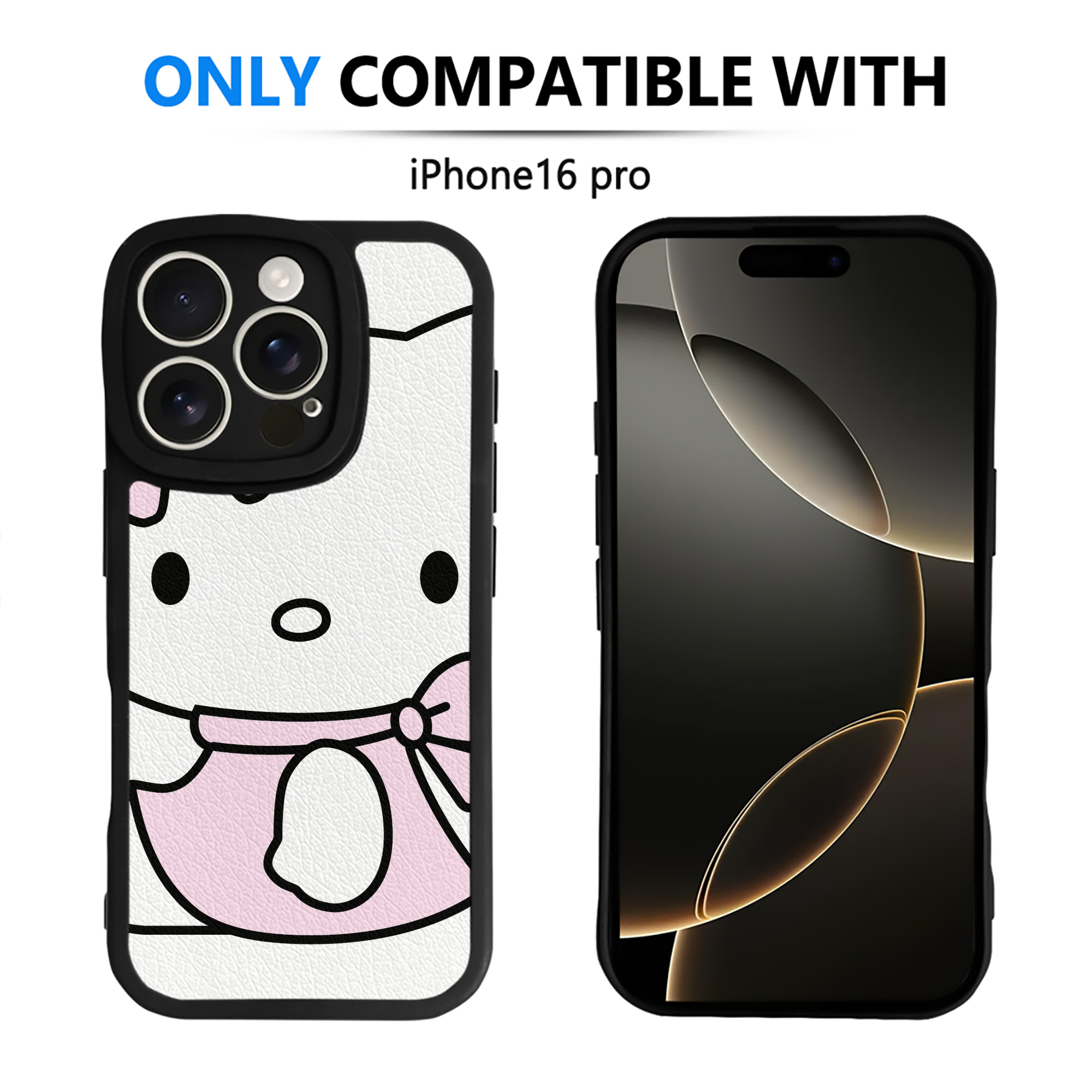 （画像用） Hello Kitty ハローキティ 【iPhone 16シリーズ対応】シリコンスマホケース（レザー調） 材質：シリコン